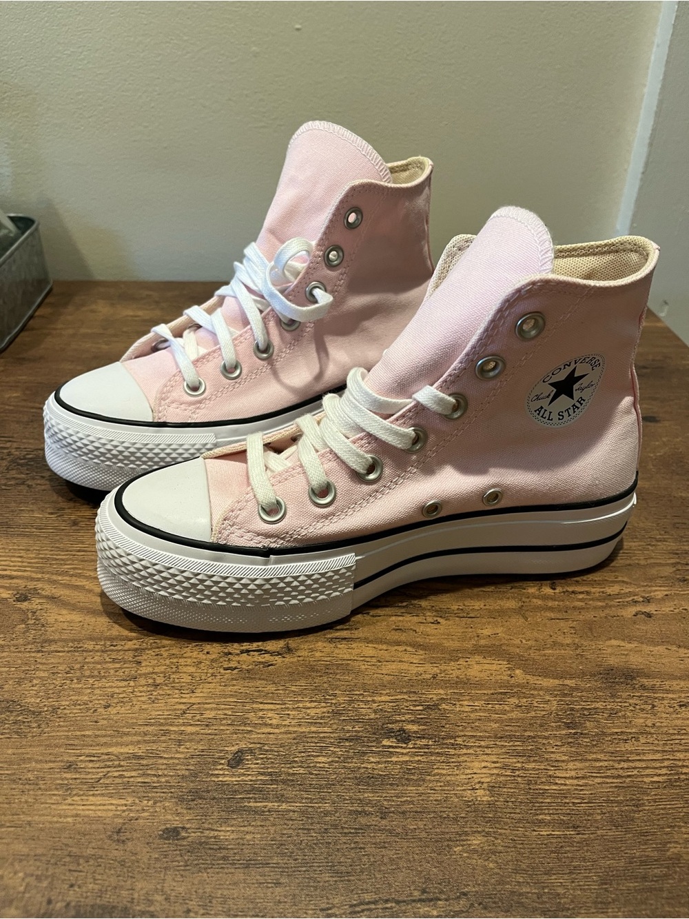 Converse Kids Light Pink High-Top Canvas Sneakers - Picture 2 of 4